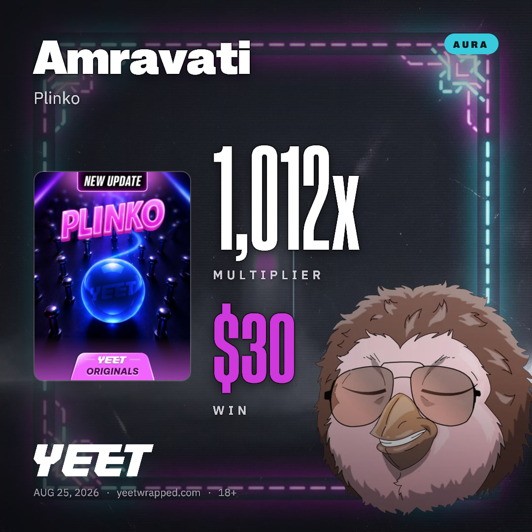 Amravati hit 1,012x on Plinko