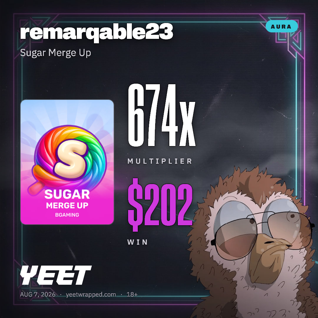 remarqable23 hit 673.5x on Sugar Merge Up