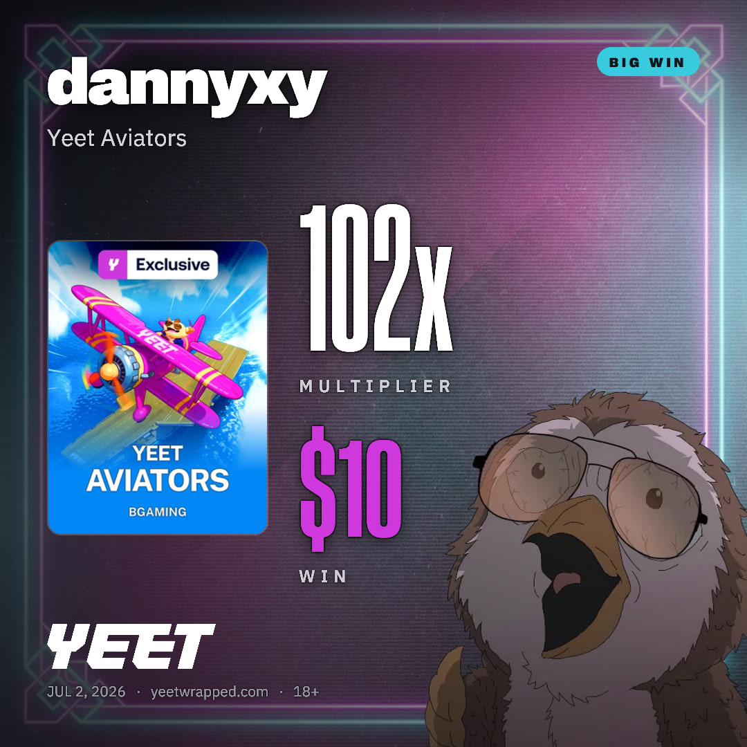 dannyxy hit 101.6x on Yeet Aviators