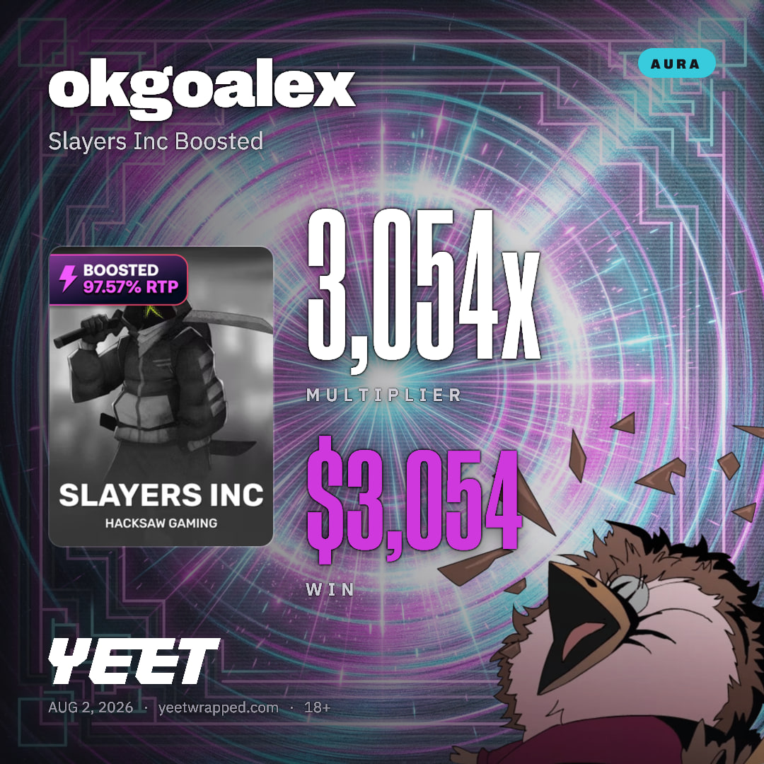 okgoalex hit 3,054x on Slayers Inc Boosted