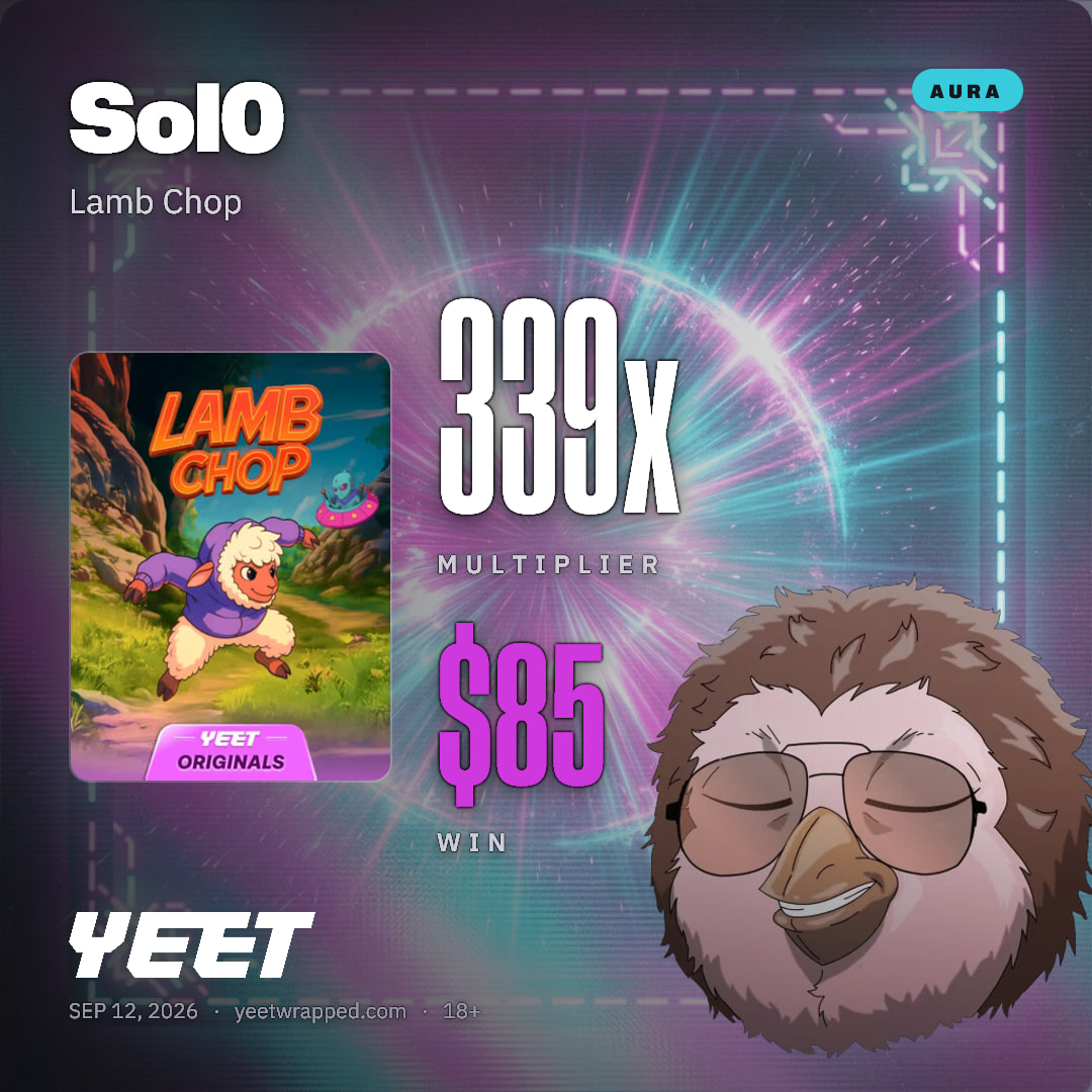 Sol0 hit 338.7x on Lamb Chop
