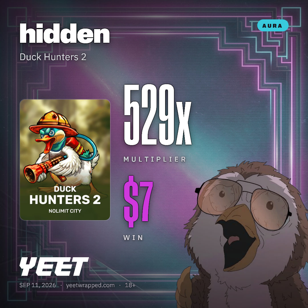 hidden hit 529.3x on Duck Hunters 2