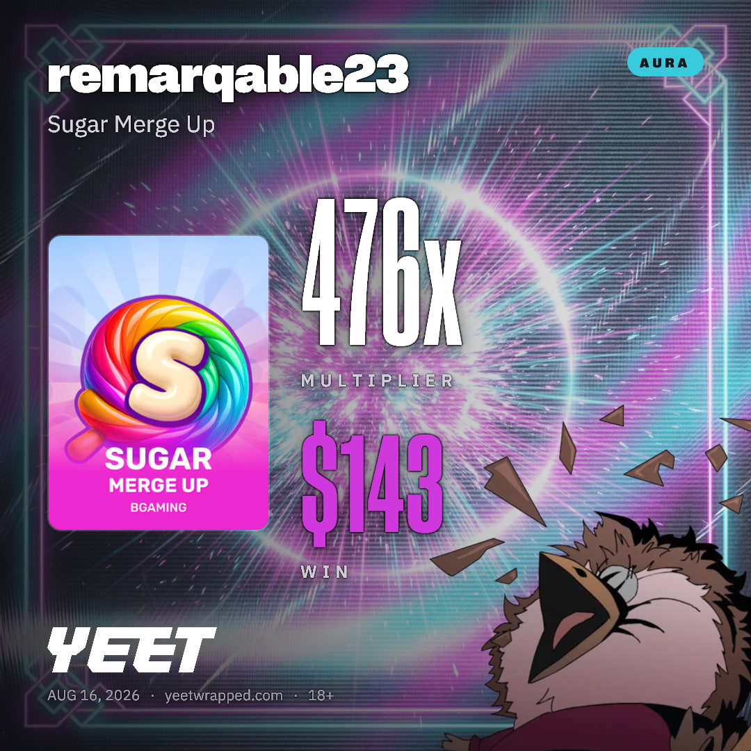 remarqable23 hit 475.8x on Sugar Merge Up