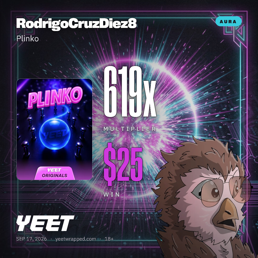 RodrigoCruzDiez8 hit 619x on Plinko