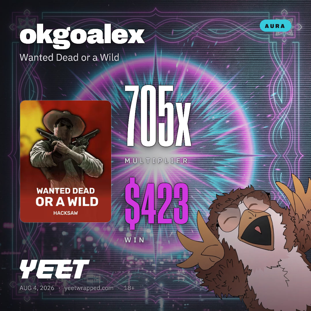okgoalex hit 704.6x on Wanted Dead or a Wild