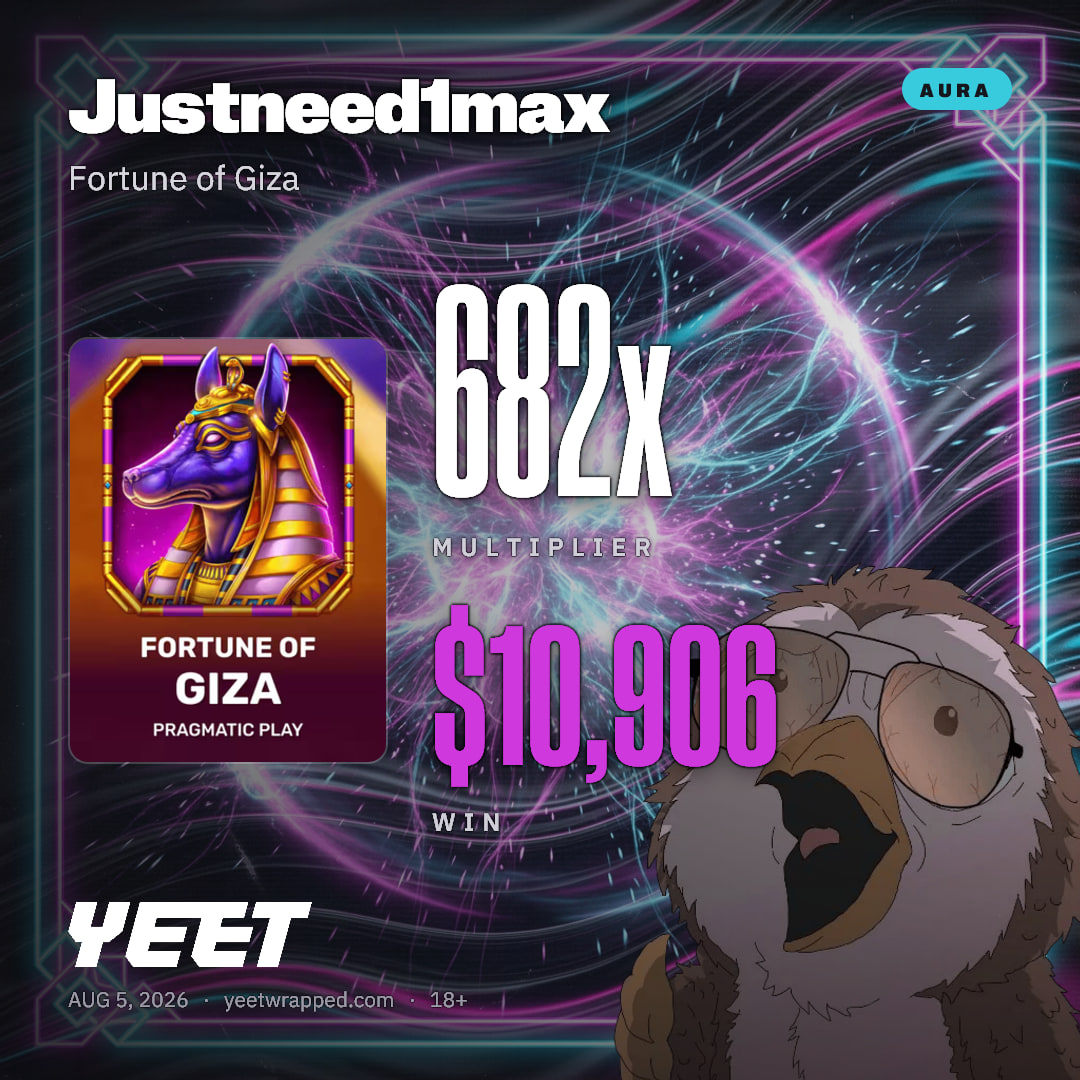 Justneed1max hit 681.6x on Fortune of Giza