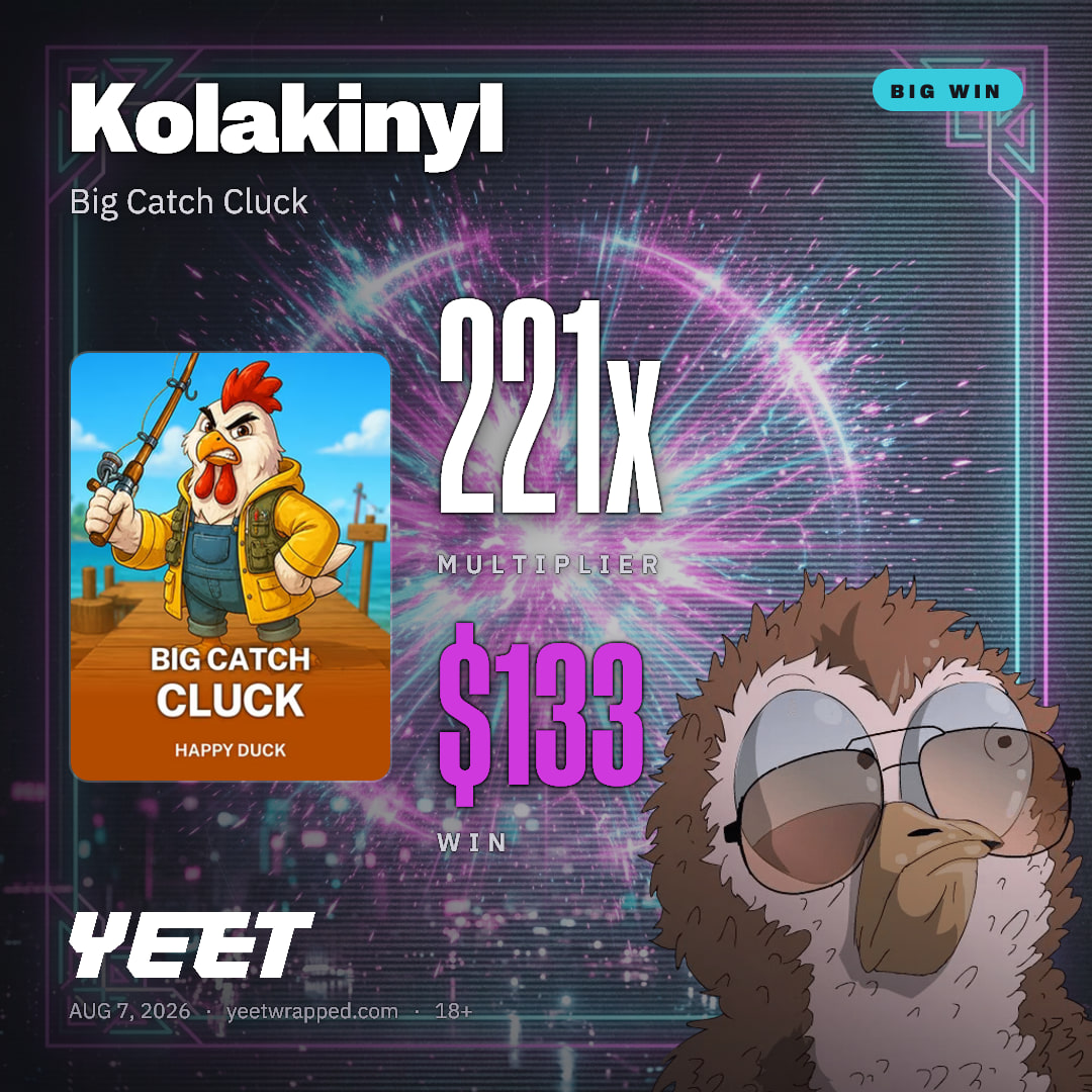 Kolakinyl hit 221.4x on Big Catch Cluck