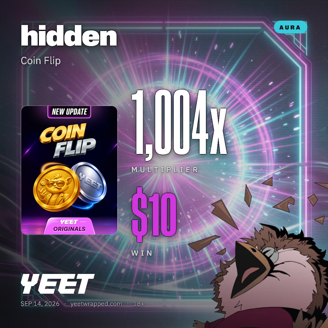 hidden hit 1,004x on Coin Flip