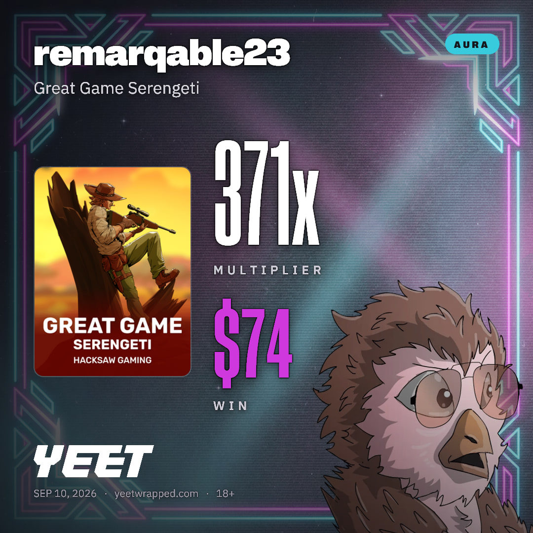 remarqable23 hit 370.8x on Great Game Serengeti