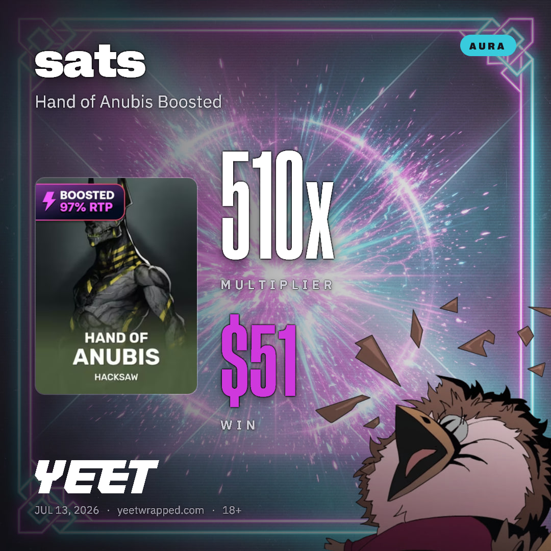 sats hit 509.5x on Hand of Anubis Boosted