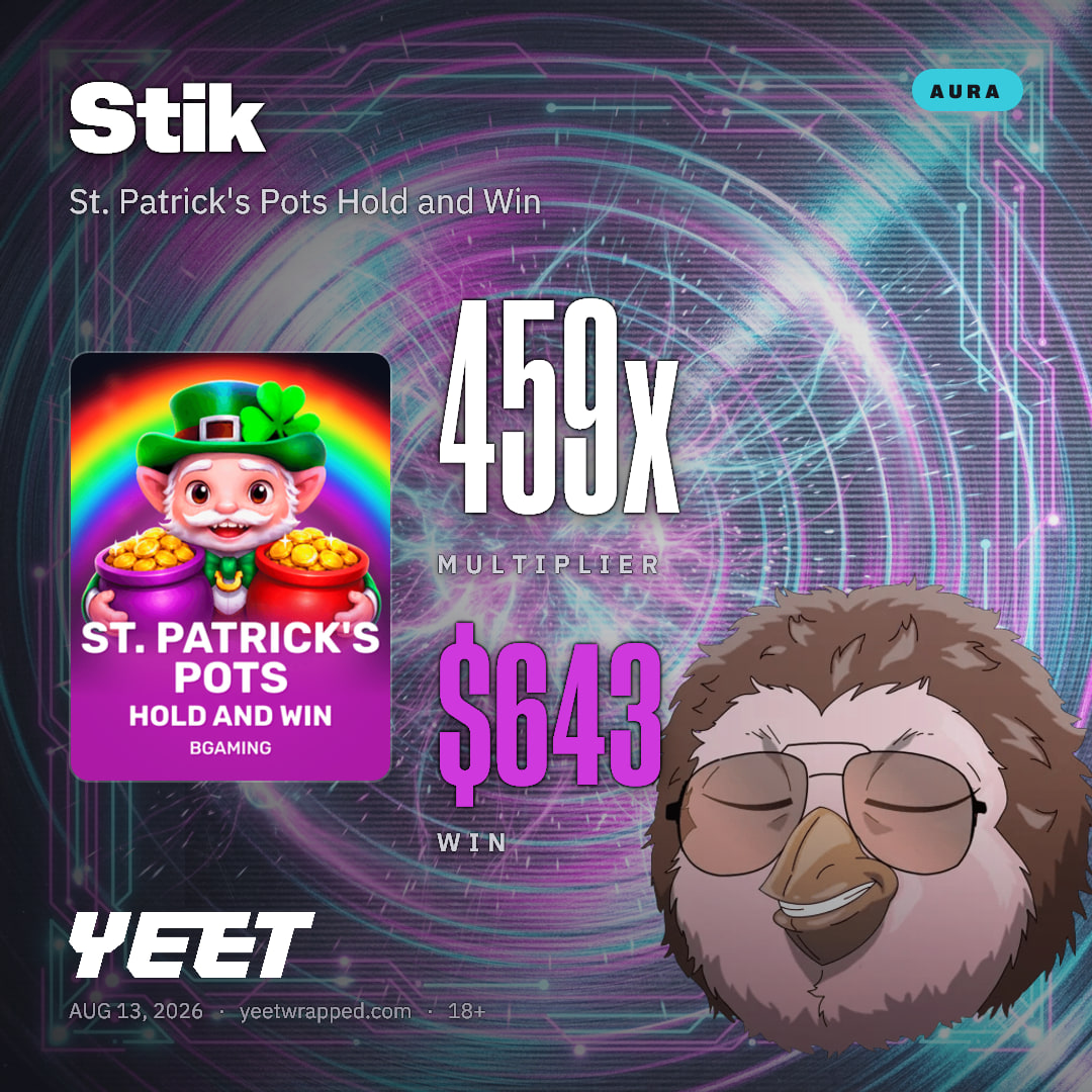 Stik hit 459.3x on St. Patrick's Pots Hold and Win