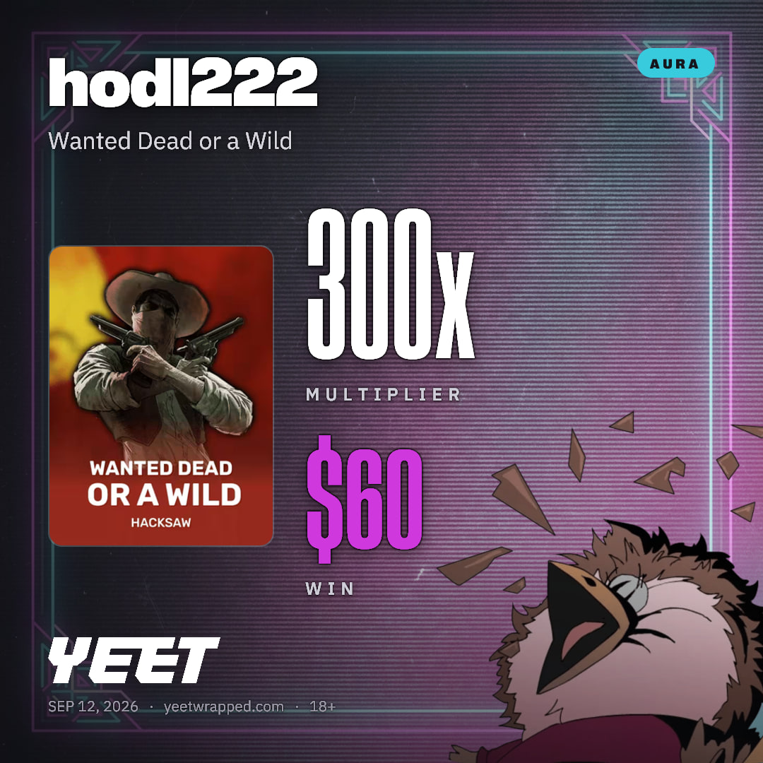 hodl222 hit 300.3x on Wanted Dead or a Wild