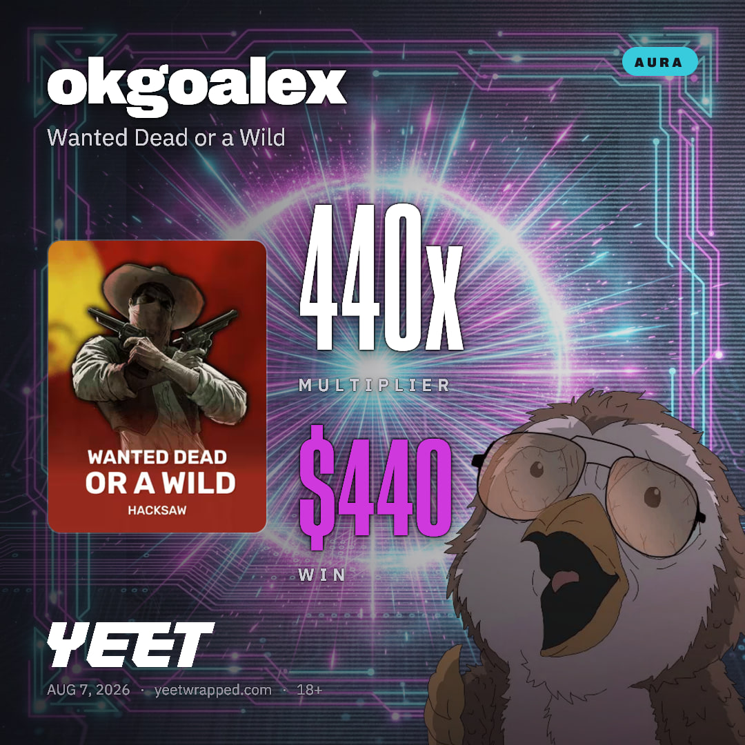 okgoalex hit 440.3x on Wanted Dead or a Wild
