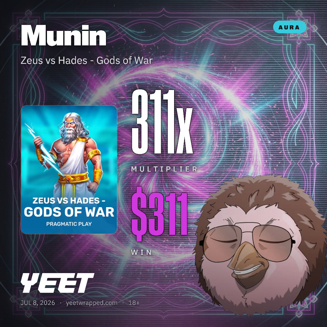 Munin hit 310.9x on Zeus vs Hades - Gods of War