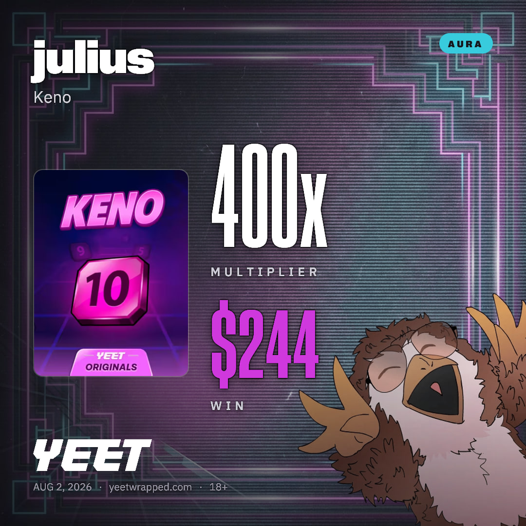 julius hit 400x on Keno