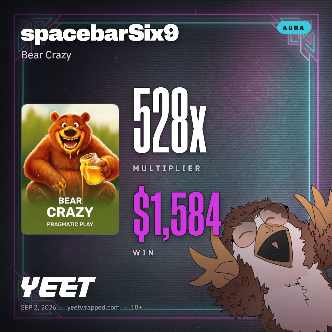 spacebarSix9 hit 528.1x on Bear Crazy