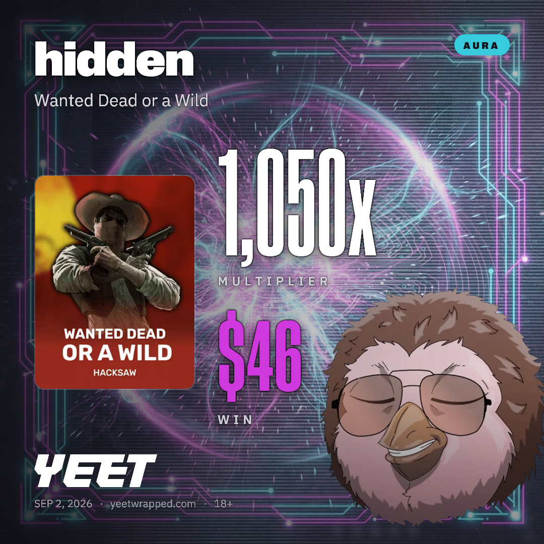 hidden hit 1,050x on Wanted Dead or a Wild