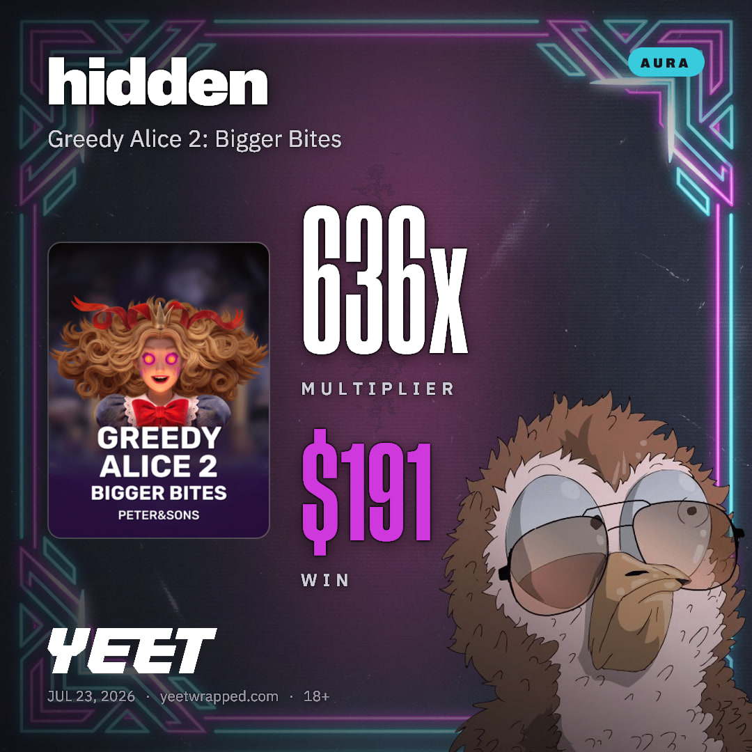 hidden hit 635.9x on Greedy Alice 2: Bigger Bites