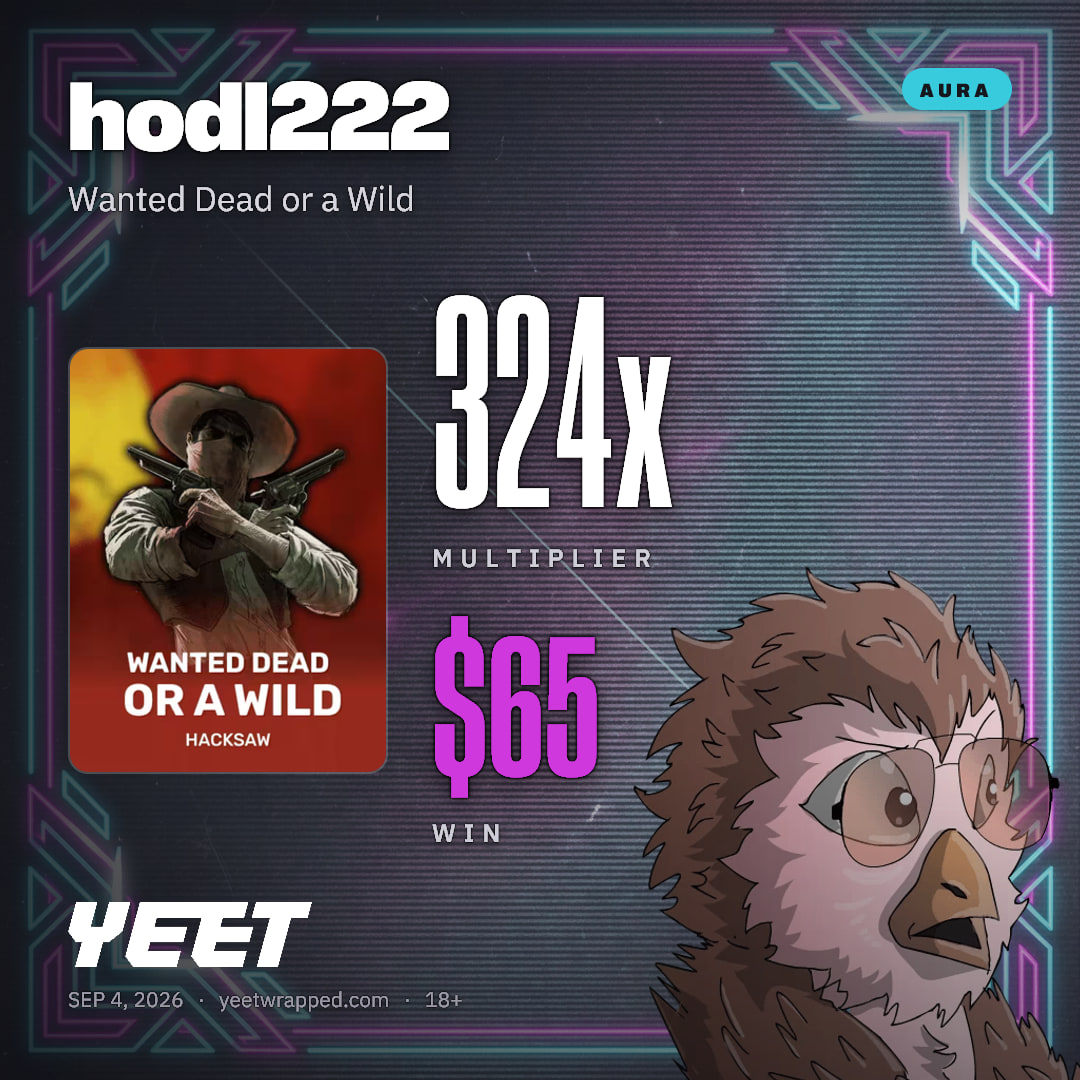 hodl222 hit 323.7x on Wanted Dead or a Wild