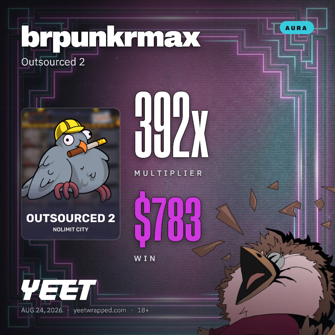 brpunkrmax hit 391.6x on Outsourced 2