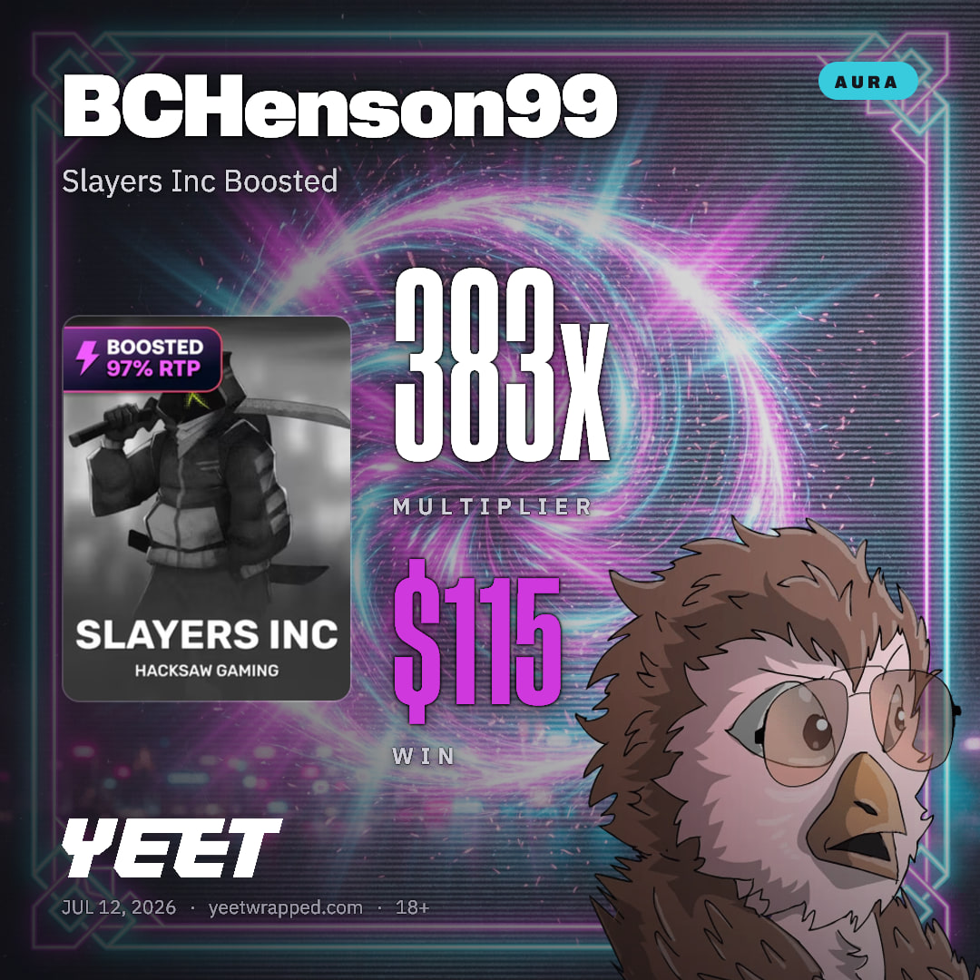 BCHenson99 hit 382.5x on Slayers Inc Boosted