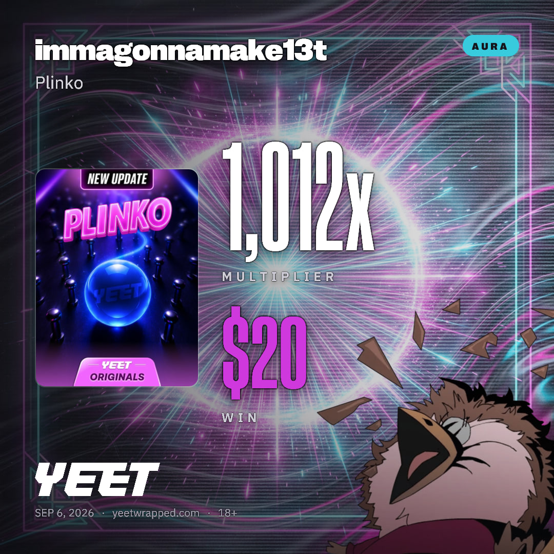 immagonnamake13t hit 1,012x on Plinko