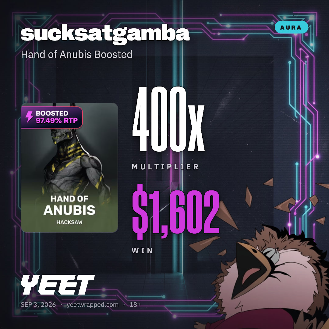 sucksatgamba hit 400.4x on Hand of Anubis Boosted