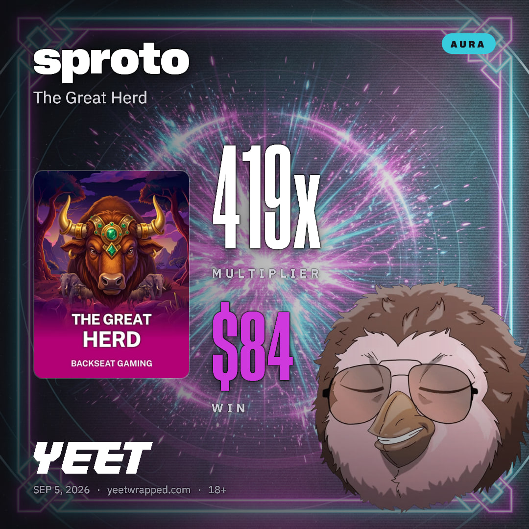 sproto hit 418.5x on The Great Herd