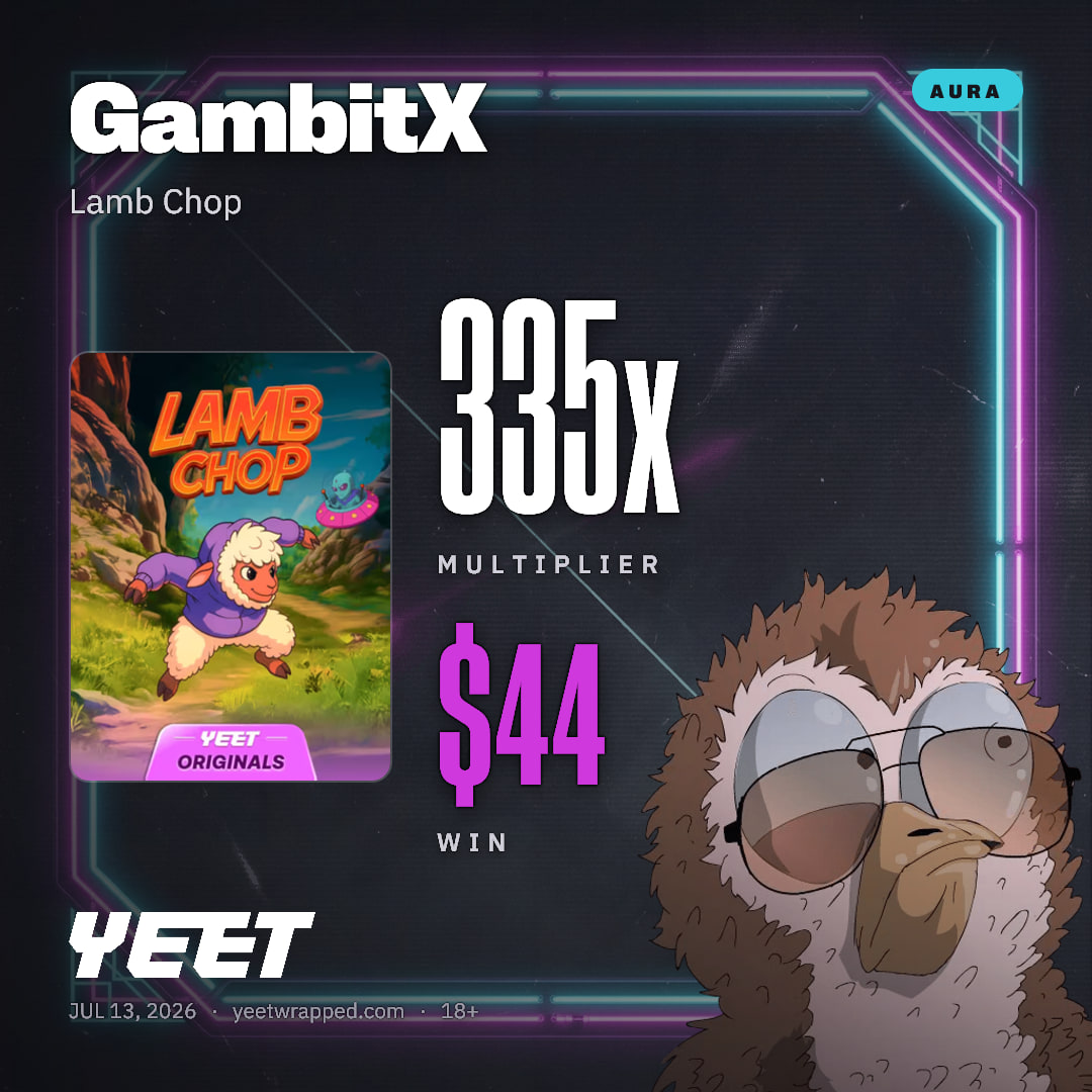 GambitX hit 334.6x on Lamb Chop