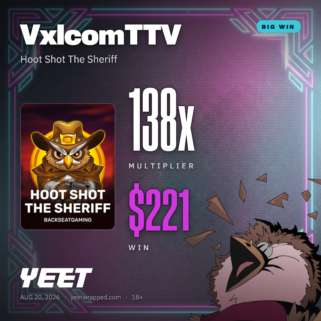 VxlcomTTV hit 138.4x on Hoot Shot The Sheriff