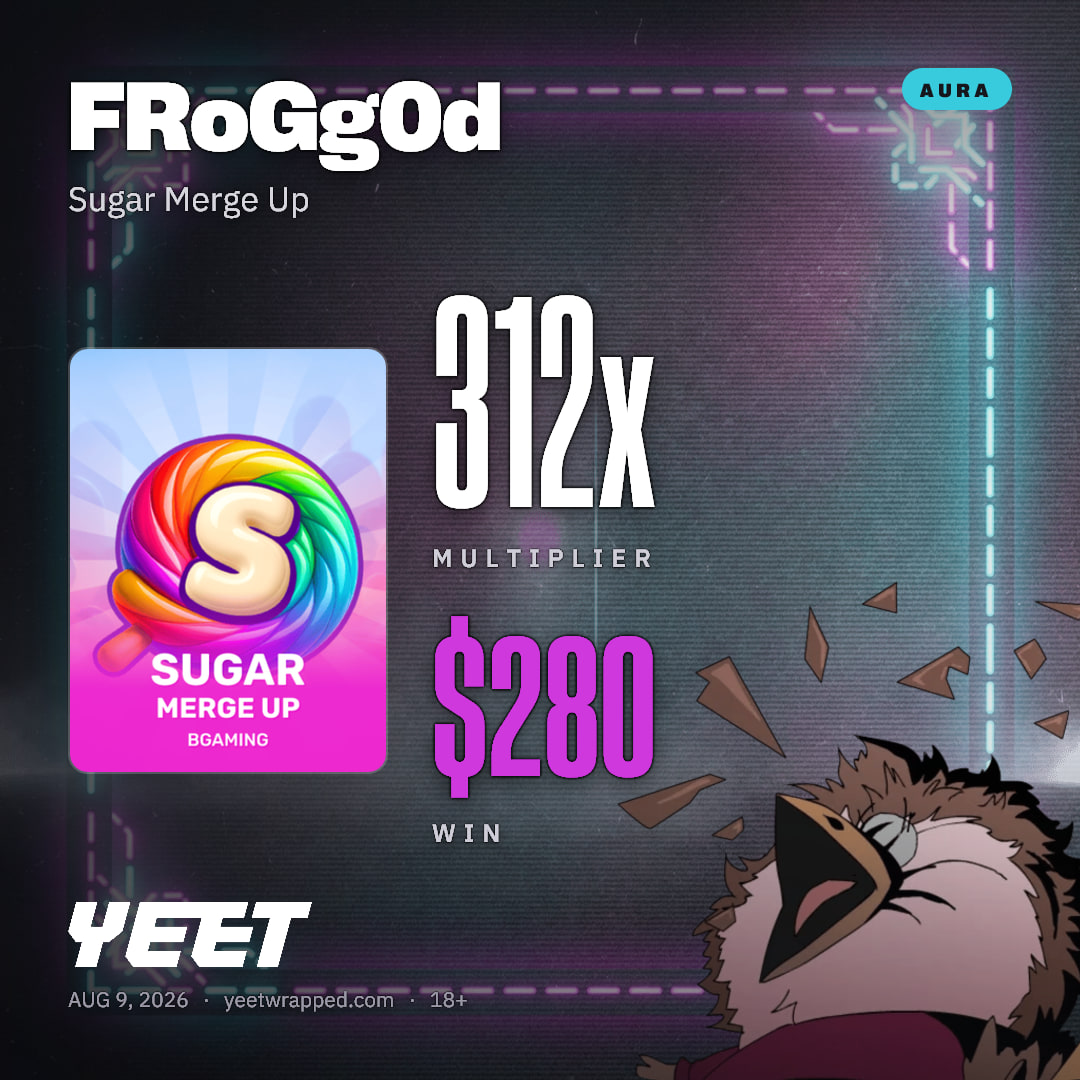 FRoGg0d hit 311.6x on Sugar Merge Up