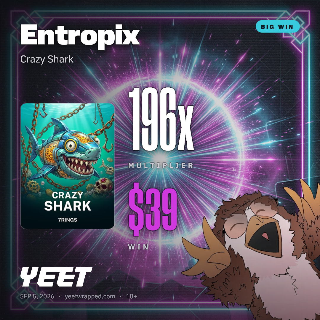 Entropix hit 196x on Crazy Shark