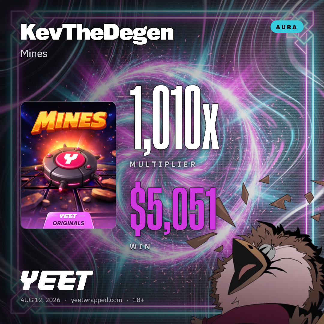 KevTheDegen hit 1,010x on Mines