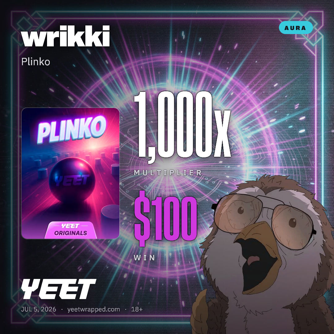 wrikki hit 1,000x on Plinko