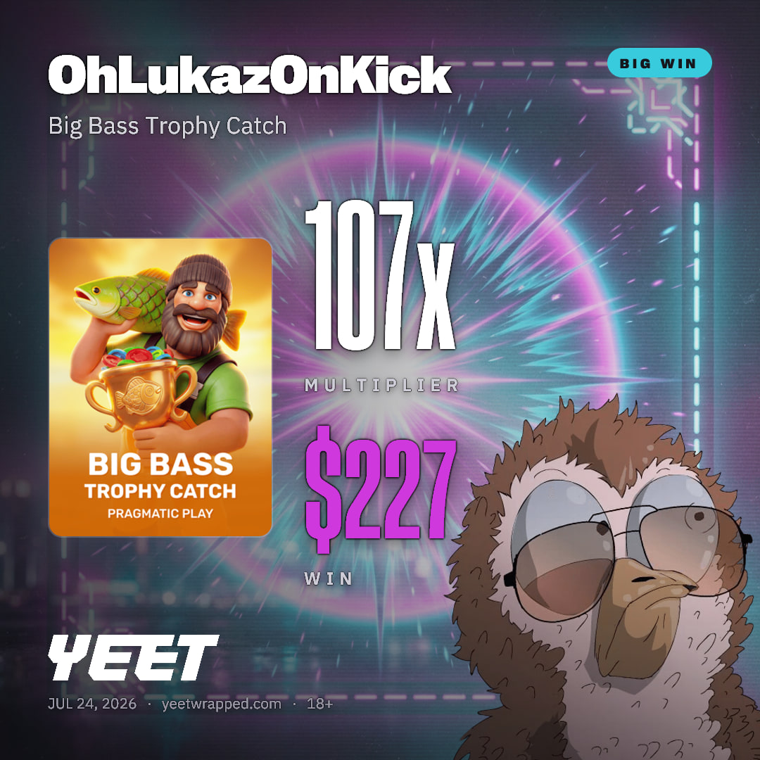 OhLukazOnKick hit 106.6x on Big Bass Trophy Catch