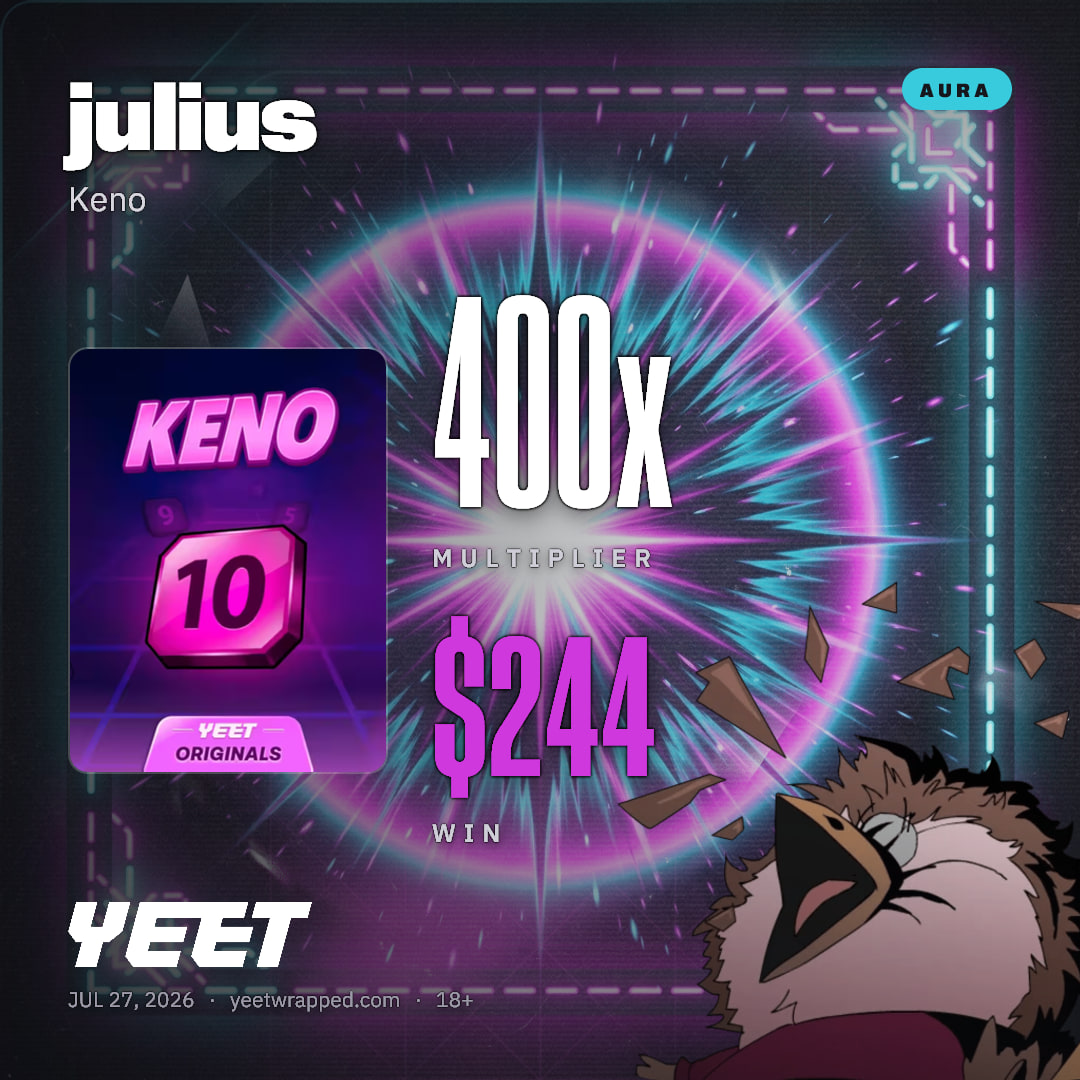julius hit 400x on Keno