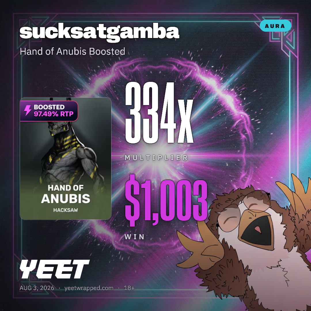 sucksatgamba hit 334.2x on Hand of Anubis Boosted