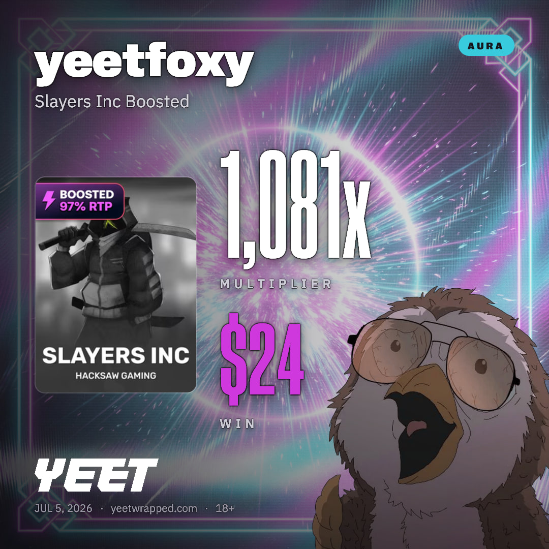 yeetfoxy hit 1,081x on Slayers Inc Boosted