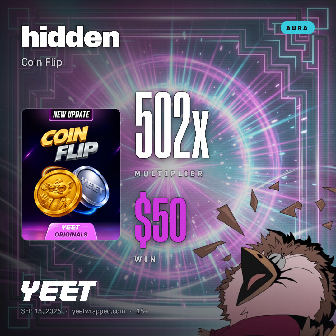 hidden hit 501.8x on Coin Flip