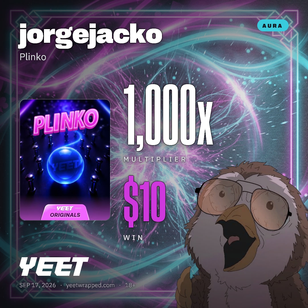 jorgejacko hit 1,000x on Plinko