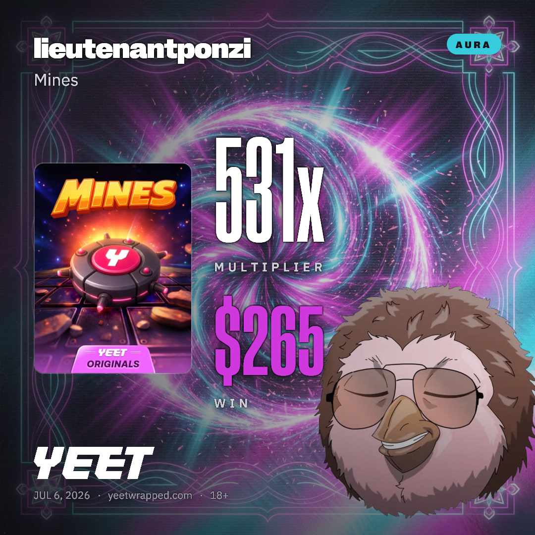 lieutenantponzi hit 530.7x on Mines