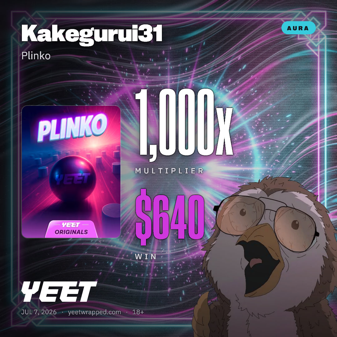 Kakegurui31 hit 1,000x on Plinko