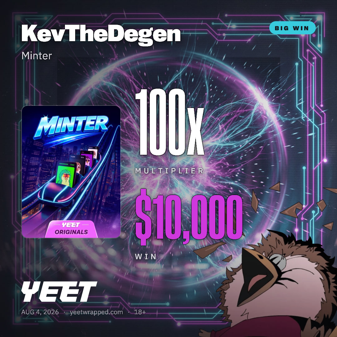 KevTheDegen hit 100x on Minter