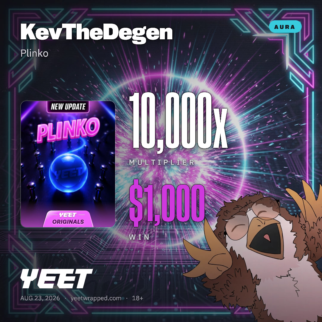 KevTheDegen hit 10,000x on Plinko