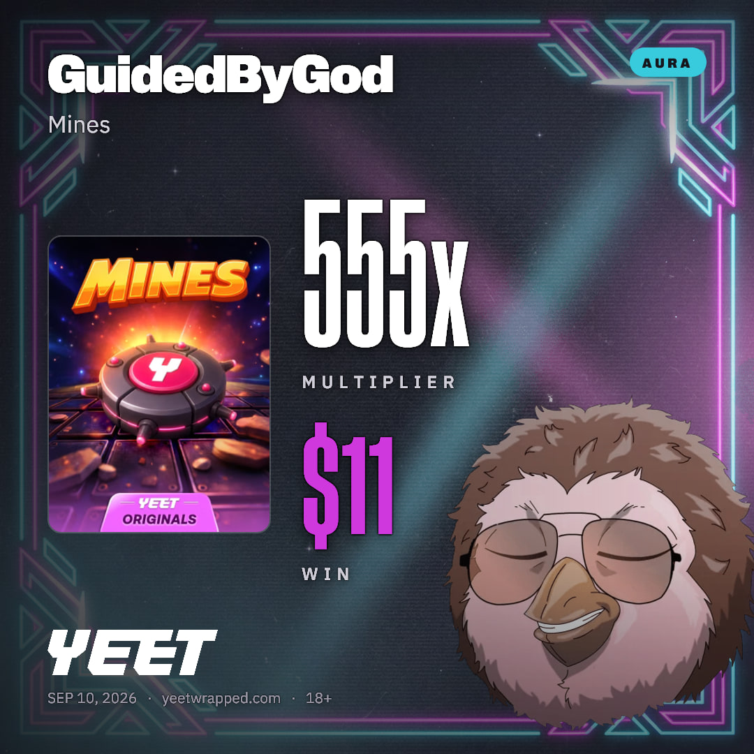 GuidedByGod hit 554.9x on Mines