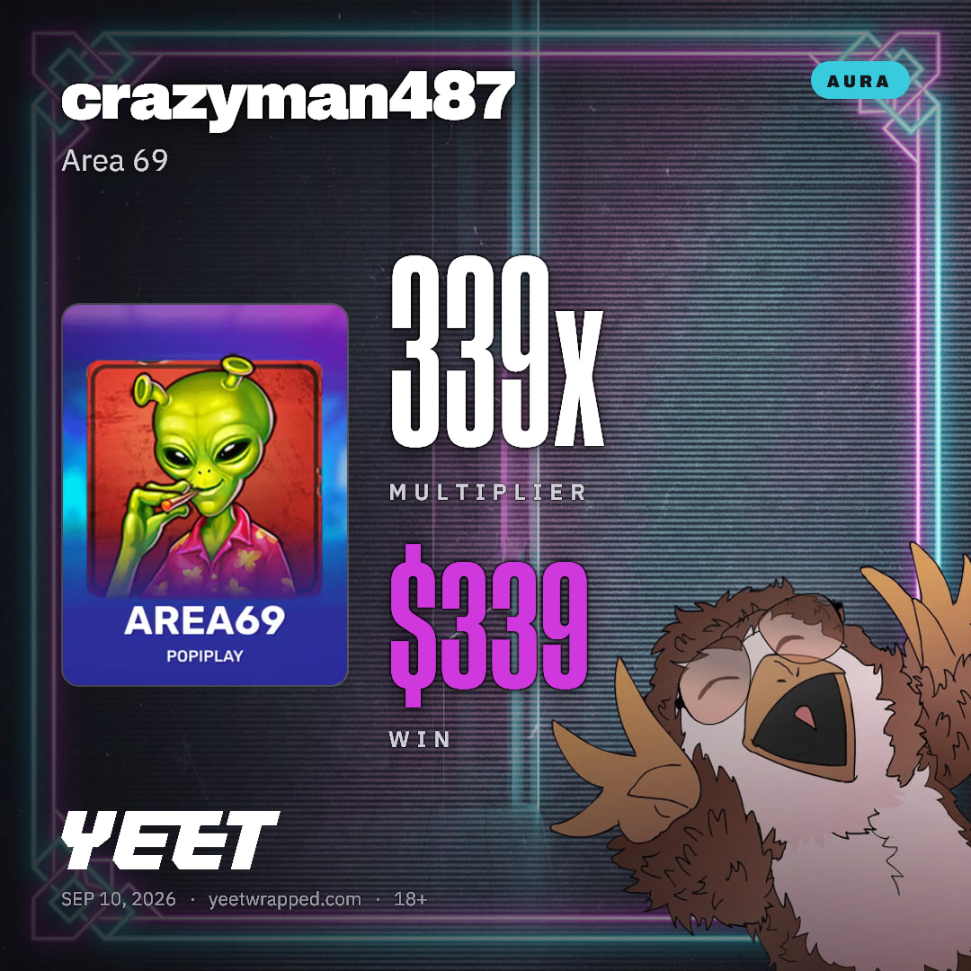 crazyman487 hit 339.2x on Area 69