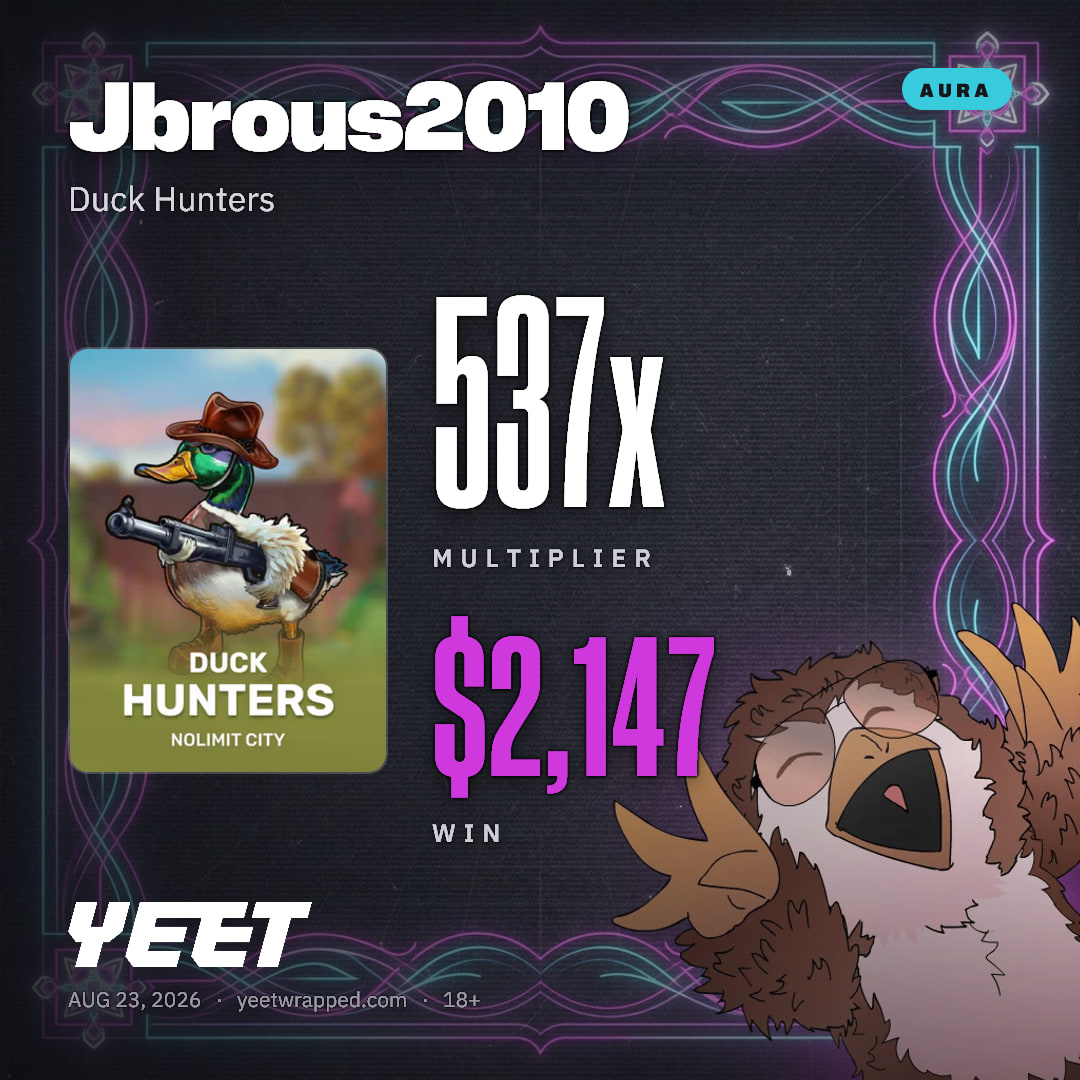 Jbrous2010 hit 536.6x on Duck Hunters