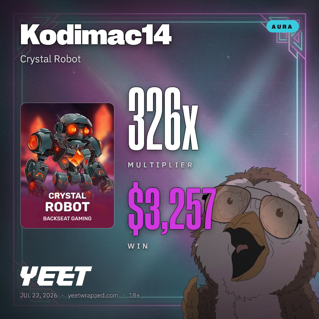Kodimac14 hit 325.6x on Crystal Robot