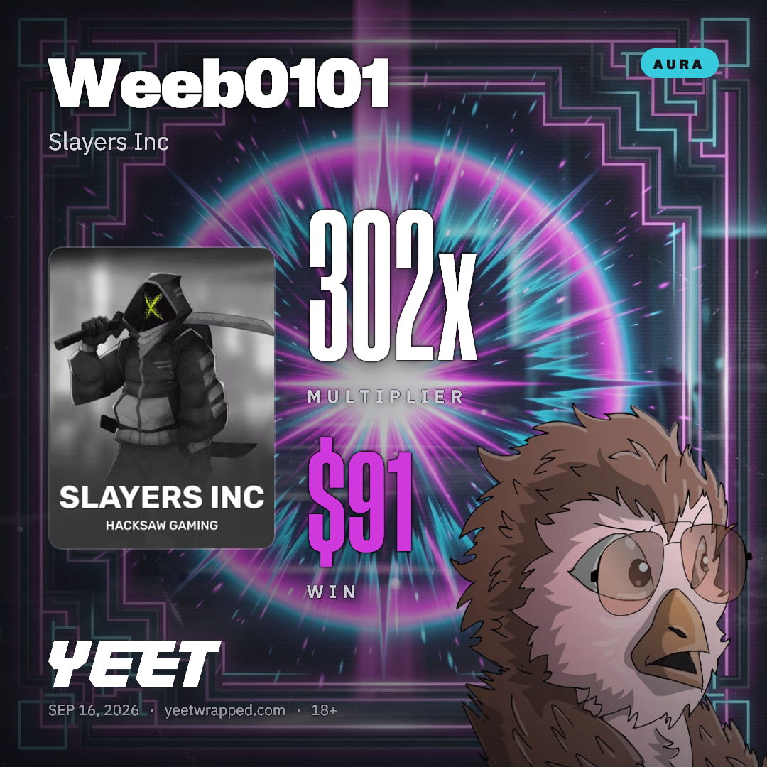 Weeb0101 hit 301.9x on Slayers Inc