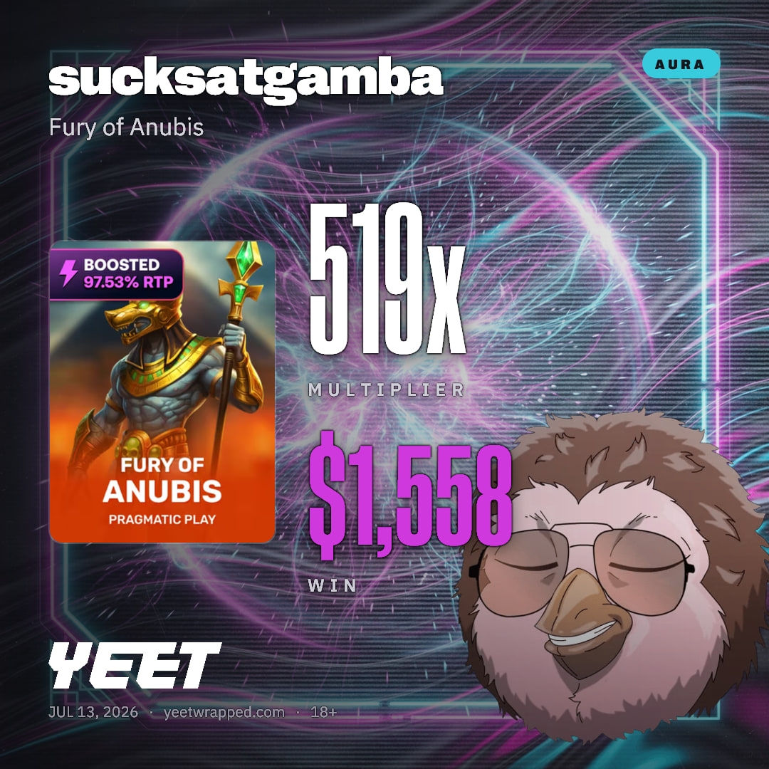 sucksatgamba hit 519.2x on Fury of Anubis